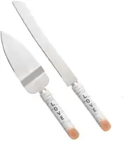 Hortense B. Hewitt 2-Piece Wedding Accessories Rustic Love Cake Serving Set