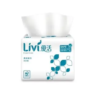 【Livi 優活】柔拭紙巾300抽*60包(清潔)