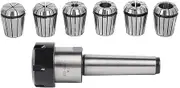 Marhynchus CNC Milling Tools, 1pc MT3 ER32 Collet Chuck Holder + 6pcs ER32 Spring Collets for CNC Machine Tools