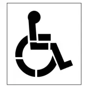 24" Handicap Parking Lot Stencil, Line Striping, 1/8" LDPE Plastic