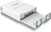 Lockmaner 1 in 2 Out Port POE Extender Waterproof POE Repeater Network Extender 100Mbps IEEE802.3AF/at for AP Extend 250 Meter