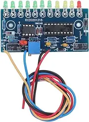 LED Audio Level Indicator, 10 Segment, 11pcs 3mm LEDs, Preamplifier, VU Meter, 7 Green, 3 Yellow, 1 Red, 150mV-6V, 1.5V-60V, Easy Wiring, Audio Level Display