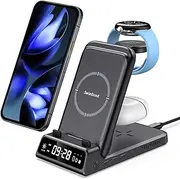 [SwanScout] 703G2 Wireless Charger for Google Watch 3/2, 4 in 1 Foldable Charging Station for Google Pixel 9 Pro/9 Pro XL/9/8 Pro/8A/8/7A/Fold/7/7 Pro/6/6 Pro, Pixel Buds Pro