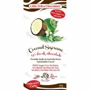 Little Zebra Chocolates Coconut Supreme 72% Dark Choc 85g (Pack of 12)