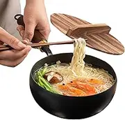 Non Stick Wok – Heavy-Duty Nonstick Cooking Wok with Lid, Flat Bottom Stir Fry Skillet | Easy Clean Deep Pan with Heat Distribution, Riveted Cool Grip Handle, Scratch-Resistant for Sauteing, F