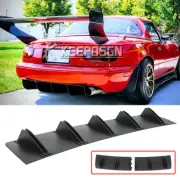 Rear Bumper Spoiler Diffuser Shark Fin Splitter Matte For Mazda MX-5 Miata 2 3 6 (for: Mazda)
