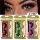 1 Set Fluffy Lightweight Handmade Cross False Eyelashes 3D Mink Hair Wispy