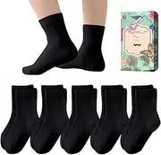 [WARMVIN] Boys Girls Cotton Socks Kids Casual School Seamless Crew Socks
