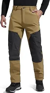 [FREE SOLDIER] Waterproof Mens Ski Pants Hiking Outdoor Snowboard Snow Pants with Bottom Leg Zipper