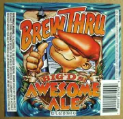 BREW THRU D'S AWESOME ALE Beer LABEL, Weeping Radish, NORTH CAROLINA, MARYLAND