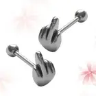2pcs Tongue Stud Jewelry Body Piercing Jewelry Nose Stud Rings