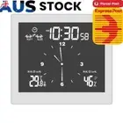 Digital Waterproof Alarm Clock Battery/USB Powered Countdown Wall Clock (White)