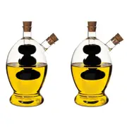 2x Davis & Waddell Grape Oil/Vinegar Glass Bottle Container 15cm Clear/Natural