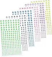 DRESSOOS 6 Pack Acrylic Face Gems Stickers Self-Adhesive Sticky Gems for Crafts Makeup Decor