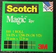 3M 810 Magic Transparent Scotch Tape 3/4-In. x 36-Yds - Quantity 5/Pack