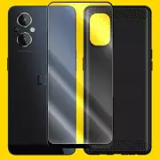 Anti-Shatter Screen Protector Carbon Fiber Slim Case for OnePlus/1+ Nord N20 5G