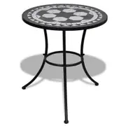 Mosaic Table 60 cm Black and White