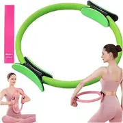 Magic Circle Pilates Ring, 15 Inch Pilates Circle Ring, for Toning Arms and Inner & Outer Thighs, Pilates Magic Circle, with Pilates Essential Bands
