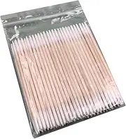 ShanLily Microblading Cotton Swab, Double Pointed Tip Cotton Swabs, Multipurpose Precision Double Tipped Cotton Swabs, Wood Sticks Cotton Swabs for Make up, Tattoo Permanent Supplies