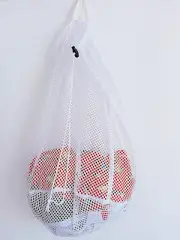 Small Commercial Mesh Laundry Bag with Handle and Drawstring for Dormitory, Trav