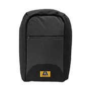 Livingstone Black Anti-Theft Backpack 300D Polyester with PU Coating and Leather with USB Port & 12 Pockets 29x47x15cm 20.5L