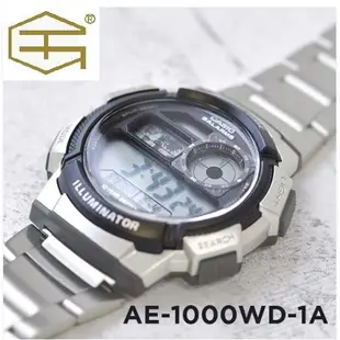 【天龜】CASIO 十年電力 時尚運動手錶 AE-1000WD-1A