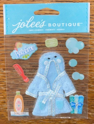 RARE Jolees Baby Boy Bath Time Hooded Robe Towel Soap Comb Infant Bubbles Shampo