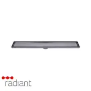 Radiant Tile Insert Linear Shower Grate-100mmx700mm-74mm Outlet-Gun Metal Grey