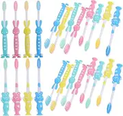 Ipetboom Cartoon Animal Toothbrush Kids Travel Kit 32pcs Soft Bristles Brush Set