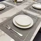 Hollow Cotton Linen Dining Table Mat Washable Table Napkins Party