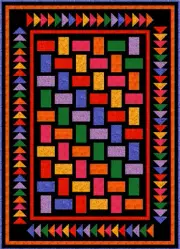 QUAINTLY AMISH - 71" x 51" - Quilt-Addicts Pre-cut Patchwork Quilt Kit Single