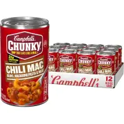 Campbell’s Chunky Soup, Chili Mac, 18.8 Ounce Can (Case of 12)