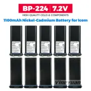 10PC 7.2V 1100mAh NiCd battery for Icom BP-224, BP-224H, BP-252, M2A, GM1600
