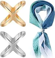 Joez Wonderful Scarf Rings Scarf Clips, Scarf Slide Buckle, Silk Scarves Pin Shawl Buckles for Women