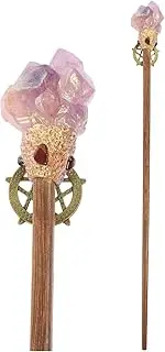 Kisangel Natural Crystal Stone Halloween Wand Unique Cosplay Prop for Parties Adults Creative Decoration for Halloween Birthdays Theatrical Performances Photo Props