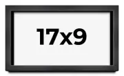 17x9 Shadow Box Frame Grey Charcoal Black | 0.875 Inches Deep | Wood Shadowbox D