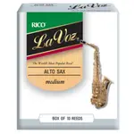 美國 RICO LA VOZ 中音 薩克斯風竹片 MEDIUM (2.5號) ALTO SAX (10片/盒)