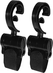 MOLUCKFU 2pcs Hook Wheelchair Hook Stroller Bag Hook Wheel Frame Hook Scooter Hook Stroller Organizer Carriage Hanger Senior Walker Accessories Diaper Bags Holder Hooks