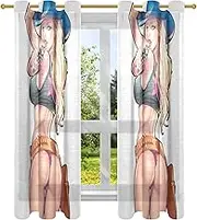 Cool Girl Bathroom Curtains Window Long Curtains for Living Room Blackout Curtains for Living Room Curtains & Drapes 2 Panels