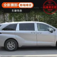 在飛比找Yahoo!奇摩拍賣優惠-適用於賽那格瑞維亞車窗飾條車身車門不鏽鋼亮條塞納塞那外觀改裝