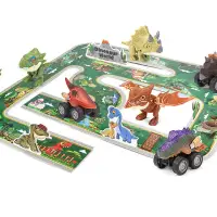 在飛比找momo購物網優惠-【Jigsaw】兒童恐龍迴力車拼圖玩具(益智玩具//聖誕禮物