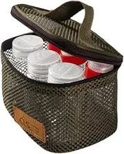 predolo Set of 6 Portable Spice Jars for Camping with Storage Bag, Green, as described