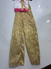 Girls InSpirit BARBIE Gold Disco Jumpsuit Halloween Costume Size L 10-12