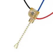 Pull Chain Switch Brass Bead Chain 3 Way, [for Fan, Lighting] - 2 Inch/Gold Tone