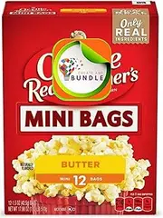 Microwave Popcorn Orville Redenbacher's Butter Popcorn, Mini Bags, 1.5 oz, 12 Count, 1 box contains, 12 Mini Bags of Butter Popcorn + Create Sticker