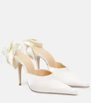 [Magda Butrym] Magda Butrym Flower satin mules AU 7 neutrals