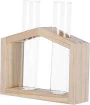 Outanaya Small Clear Glass Vase for Hydroponic Plant Propagation Elegant Test Tube Flower Holder Decorative Centerpiece for Nurturing Young Plants Unique Propagation Planter