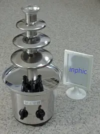 在飛比找Yahoo!奇摩拍賣優惠-INPHIC-溫控不鏽鋼巧克力噴泉機 巧克力熔漿機 巧克力火