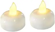 Zerodeko 2pcs LED Floating Candles Battery Operated Decorative Lights for Weddings Parties Festivals for Vases Pools Home Decor White