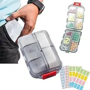 xuefu Med Wallet Pills with Labels, Medwallet Pill Organizer, Med Wallet Pill Case, Portable Daily Pill Case,Medicine Wallet B